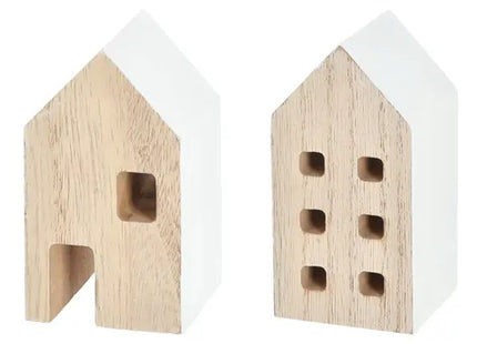 Holzhaus, 4er-Set – Charmante, vielseitige Deko für rustikales Ambiente TK Gruppe® Grosshandel 