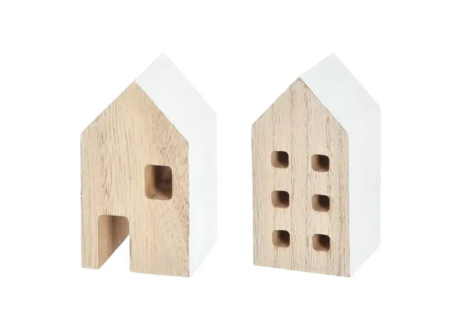 Holzhaus, 4er-Set – Charmante, vielseitige Deko für rustikales Ambiente TK Gruppe® Grosshandel 