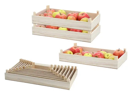 Holzkisten-Set, Naturbelassen, 8 Stück - Vielseitige Aufbewahrungslösungen TK Gruppe® Grosshandel 