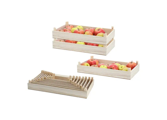 Holzkisten-Set, Naturbelassen, 8 Stück - Vielseitige Aufbewahrungslösungen TK Gruppe® Grosshandel 