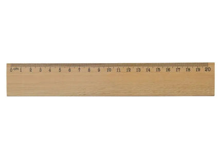 Holzlineal, 20 cm – Natürliches Messinstrument in Holzoptik TK Gruppe® Grosshandel 