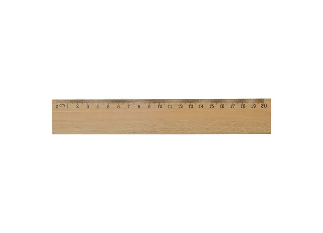 Holzlineal, 20 cm – Natürliches Messinstrument in Holzoptik TK Gruppe® Grosshandel 