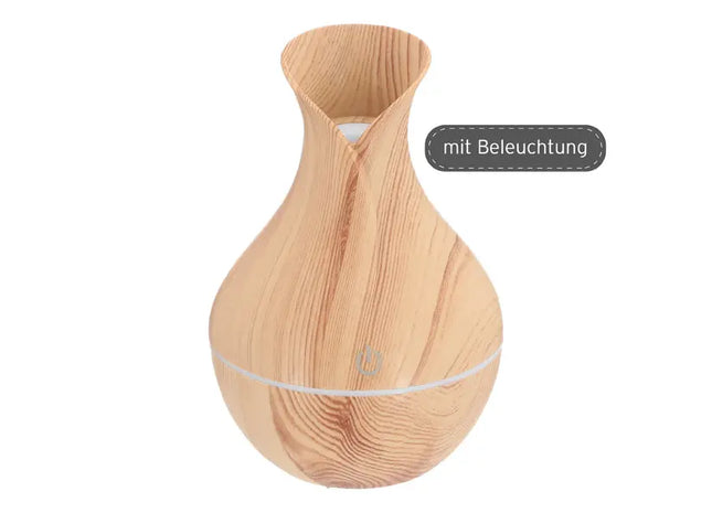 Holzoptik Aroma Diffusor mit Wellness-Licht, 15cm, für ätherische Öle TK Gruppe® Grosshandel 