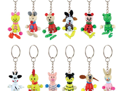 Holztiere, 5 cm, 12 Er-Set in verschiedenen Designs - Pädagogische Spielfiguren für Kinder TK Gruppe® Grosshandel 