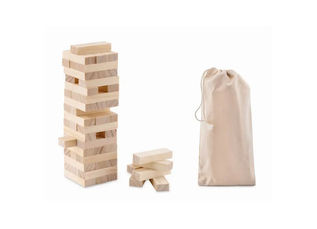 Holzturm Spiel PISA - Holz: Klassisches Stapelspiel für spannende Unterhaltung TK Gruppe® Grosshandel