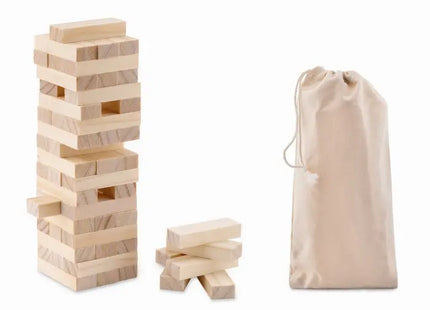 Holzturmspiel PISA Balance – Klassisches Geschicklichkeitsspiel aus Holz für alle Altersgruppen TK Gruppe® Grosshandel 