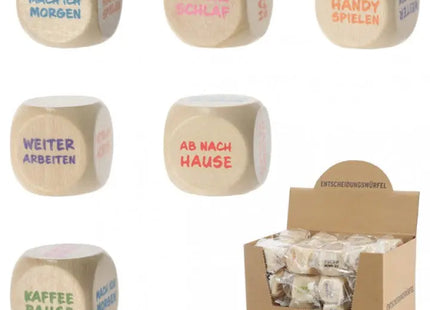 Holzwürfel JOB-Entscheidungshilfe, ca. 3x3cm, Karriere-Würfel TK Gruppe® Grosshandel 