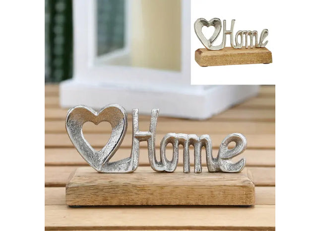 Home Schriftzug auf Standfuß, Charmantes Dekoelement, 9cm Hoch TK Gruppe® Grosshandel 