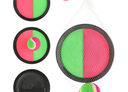 Hook-and-Loop Ball Set, 3 Pieces, Approx. 18cm Diameter: Fun Game for Active Play TK Gruppe® Grosshandel 