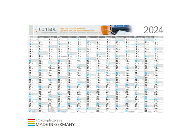 Horizont M, Sonn- und Feiertage Blau mit 4C-Druck - Hellgrau & Blau - Premium Werbedrucke TK Gruppe® Grosshandel 