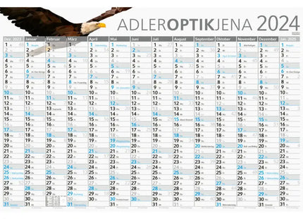 Horizont Umweltfreundlicher Kalender L, 4C-Druck, Feiertage blau, hellgrau TK Gruppe® Grosshandel 