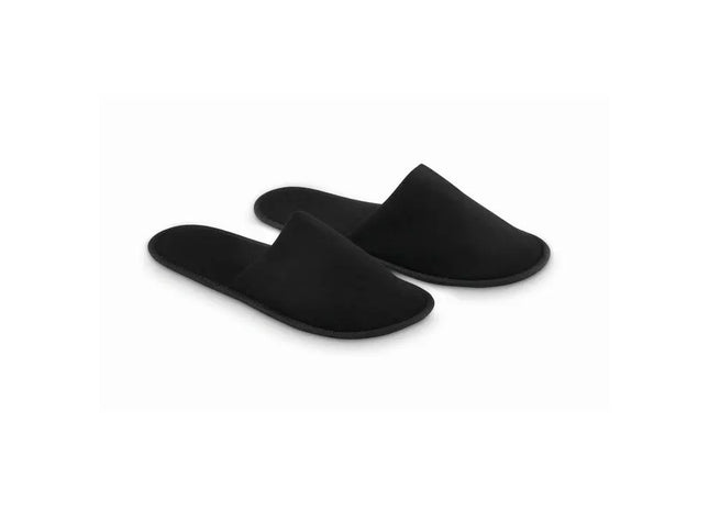 Hotelslipper im Etui 'FLIP FLAP' – Schwarz, Stilvoll & Praktisch für Reisen und Zuhause TK Gruppe® Grosshandel 