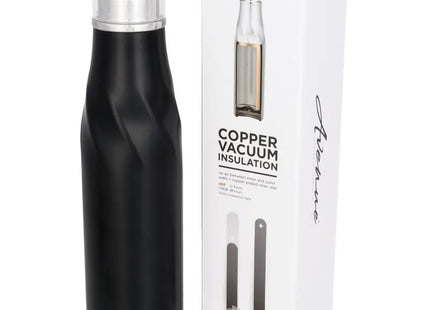 Hugo 650 ml selbstversiegelnde Kupfer-Vakuum Isolierflasche – Schwarze Thermoflasche TK Gruppe® Grosshandel 