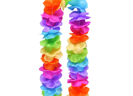 Hula Lei Kette 100cm mit 9cm Blütenblättern - Farbenfroher Blumenschmuck für Feste und Feiern TK Gruppe® Grosshandel 