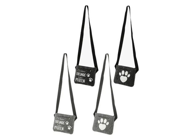 Hunde-Leckerli Tasche Filz, 4er-Set – Stilvolle Leckerlitasche | Strapazierfähige Filz Snacktasche für Hunde TK Gruppe® Grosshandel 