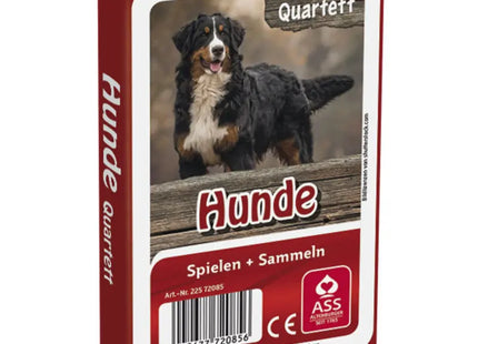 Hunde-Quartett Spiel, 33 Blatt in eleganter Faltschachtel - Entdecke Hunderassen spielerisch TK Gruppe® Grosshandel 