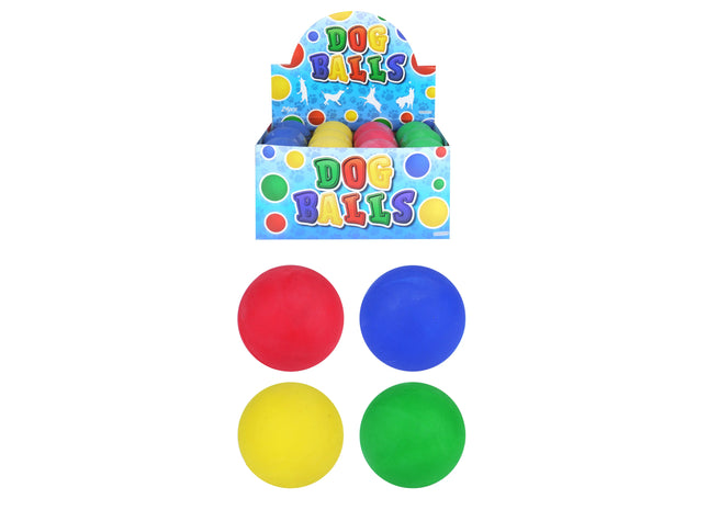 Hundebälle 6,3 cm, 4 verschiedene Farben – Robustes Spielzeug für Haustiere TK Gruppe® Grosshandel 