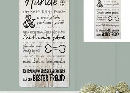 Hundegebote Kunstposter - 30x60 cm Regeln für Hundehalter Leitbild TK Gruppe® Grosshandel 