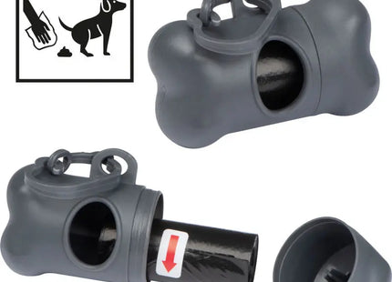 Hundekotbeutelspender Leipzig - Anthrazit, Praktischer Kotbeutelhalter, Strapazierfähiges Haustierzubehör TK Gruppe® Grosshandel 