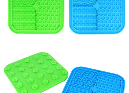 Hundeleckmatte 20x20x1,2 cm - 2 sortierte rutschfeste Leckmatten für Hunde TK Gruppe® Grosshandel 