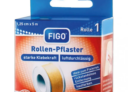 Hygienischer Hautfarbener Verband, 1,25cm x 5m - Nahtloser Wundschutz TK Gruppe® Grosshandel 