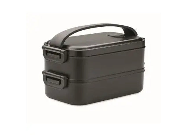 IDOLUNCH Lunchbox aus recyceltem PP - Schwarz, Nachhaltige Aufbewahrungslösung für Mahlzeiten TK Gruppe® Grosshandel 
