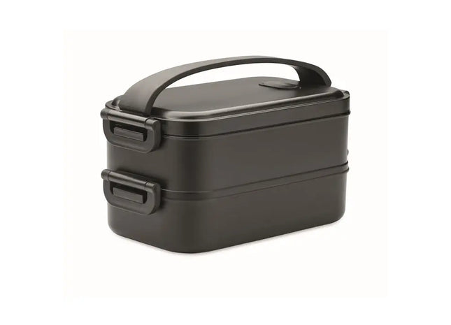 IDOLUNCH Lunchbox aus recyceltem PP - schwarz Nachhaltiger und stilvoller Frischhaltebehälter TK Gruppe® Grosshandel 