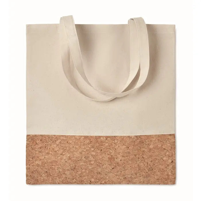 ILLA TOTE Beige Einkaufstasche mit elegantem Korkbesatz TK Gruppe® Grosshandel