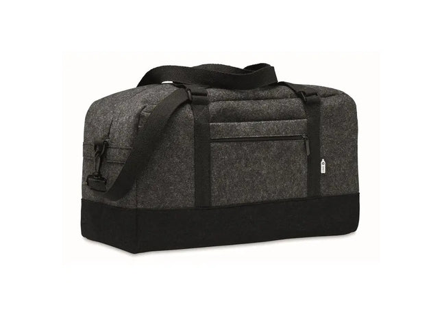INDICO BAG Weekender aus RPET-Filz, Dunkelgrau, Stilvoll und Umweltfreundlich TK Gruppe® Grosshandel 