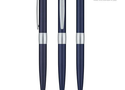Image Chromfarbener Drehkugelschreiber - Ozeanblau TK Gruppe® Grosshandel 