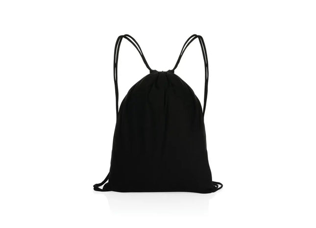 Impact AWARE™ Sportbeutel aus recycelter Baumwolle, 145g, Schwarz TK Gruppe® Grosshandel 