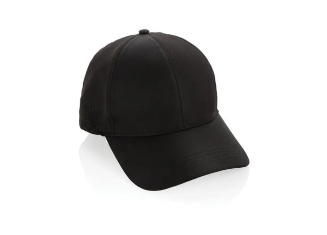 Impact AWARE™ rPET Sportliche 6-Panel Kappe, Schwarz TK Gruppe® Grosshandel 