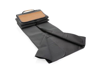 Impact Aware™ RPET Picknickdecke in Anthrazit mit PU-Tasche TK Gruppe® Grosshandel 