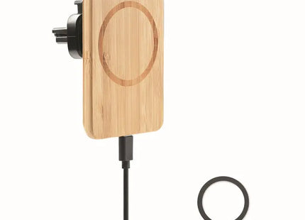 Induktive Ladestation 15W NAGO - Holz Kabelloses Schnellladegerät für Smartphones und Geräte TK Gruppe® Grosshandel 