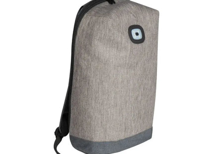 Innovativer Rucksack mit LED in Silbergrau – Sicher und Stilvoll TK Gruppe® Grosshandel 