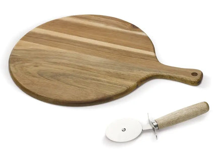 Innovatives Pizza-Schneidebrett mit Rollmesser, perfekt für Pizza-Liebhaber TK Gruppe® Grosshandel 