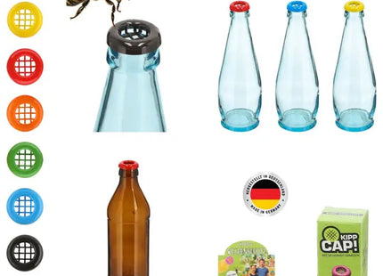 Insect Guard Bottle Tops - Protective Mesh Caps, Multipack of 8 TK Gruppe® Grosshandel 