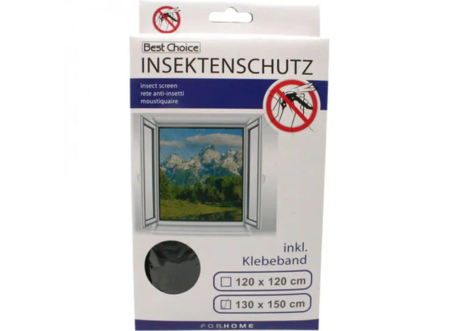 Insektenabwehr Netz für Fenster, Zwei Größen 120x120 & 130x150 cm, Fliegenschutz TK Gruppe® Grosshandel 