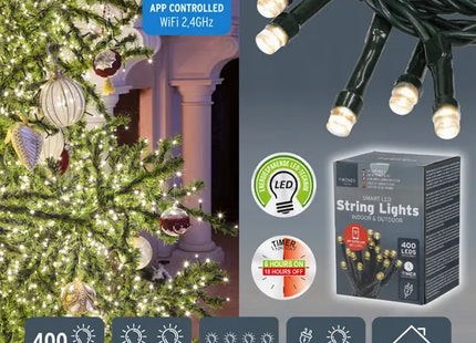 Intelligente LED-Lichterkette, 40 Meter, 400 LEDs - Optimale Beleuchtungslösung TK Gruppe® Grosshandel 