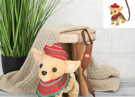 Interaktiver Chihuahua-Plüschhund mit Sound, 28x30cm | Beweglicher & Bellender Spielzeughund TK Gruppe® Grosshandel 