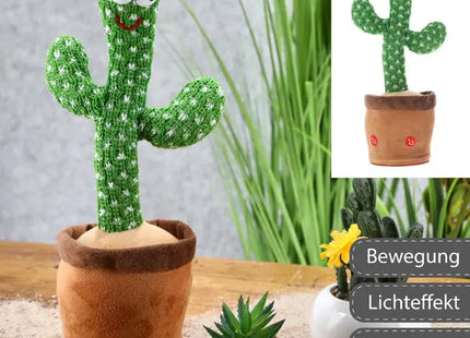Interaktiver Singender und Tanzender Kaktus, 30cm Hoch, Spielzeug TK Gruppe® Grosshandel 