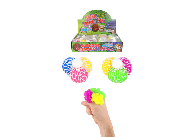 Interaktives 3-in-1 Quietschball-Set mit Netz, 6,5 cm, in verschiedenen Farben TK Gruppe® Grosshandel 