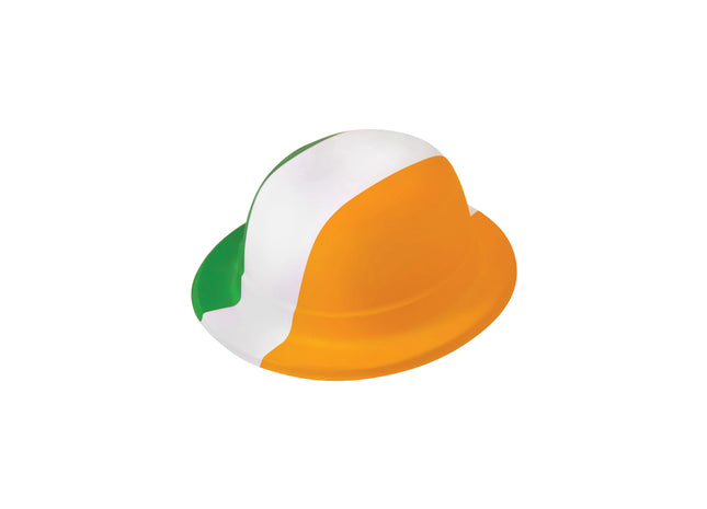 Irish Dreifarben Bowlerhut Aus Kunststoff Für Erwachsene - St. Patrick'S Day Zubehör TK Gruppe® Grosshandel 