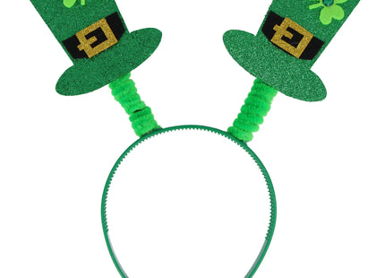 Irish Head Bopper Hats mit Glitzer und Kleeblatt, St. Patrick's Day Accessoire TK Gruppe® Grosshandel 