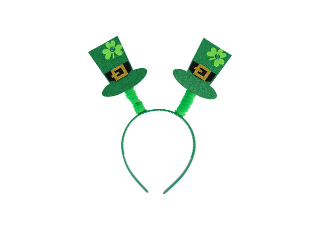 Irish Head Bopper Hats mit Glitzer und Kleeblatt, St. Patrick's Day Accessoire TK Gruppe® Grosshandel 