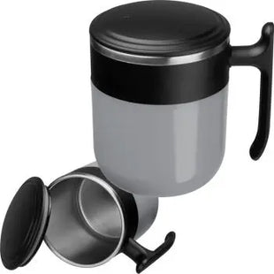 Isolierbecher Alessandria - Elegantes Silbergrau - Wärmeschutz-Trinkbecher TK Gruppe® Grosshandel 