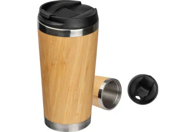 Isolierbecher Bamboogarden - Beige - Umweltfreundlicher Trinkbecher TK Gruppe® Grosshandel 