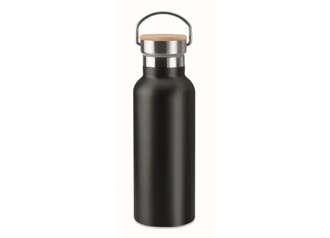 Isolierflasche 500 ml HELSINKI – Stilvolle schwarze Thermoflasche TK Gruppe® Grosshandel 