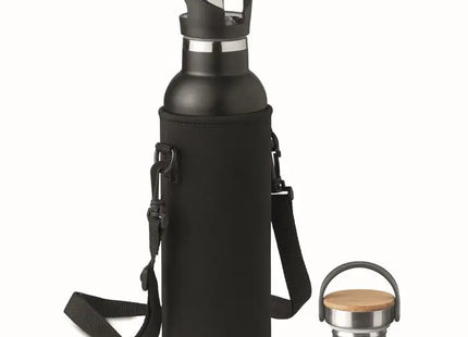 Isolierflasche 700 ml TIKSI – Schwarze Thermoflasche für den aktiven Alltag TK Gruppe® Grosshandel 