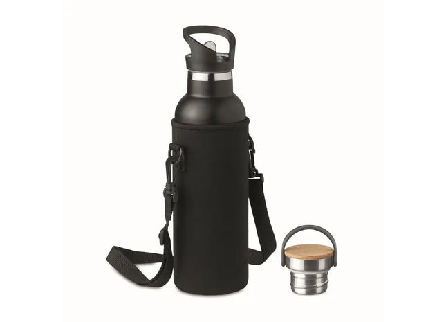 Isolierflasche 700 ml TIKSI – Schwarze Thermoflasche für den aktiven Alltag TK Gruppe® Grosshandel 